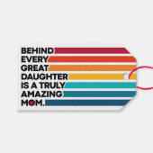 Niedlicher Entwurfstext für den Muttertag Geschenkanhänger (Vorderseite (Horizontal))