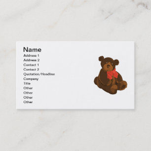 NIEDLICHER ENTZÜCKENDER TEDDY-BÄR VISITENKARTE