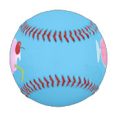 Niedlicher Erdbeereis Sundae Cartoon Baseball (Vorderseite)