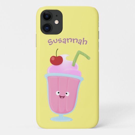 Niedlicher Erdbeereis Sundae Cartoon Case-Mate iPhone Hülle (Rückseite)