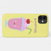 Niedlicher Erdbeereis Sundae Cartoon Case-Mate iPhone Hülle (Rückseite (Horizontal))