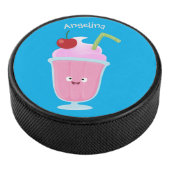 Niedlicher Erdbeereis Sundae Cartoon Eishockey Puck (3/4)