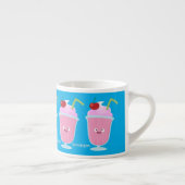 Niedlicher Erdbeereis Sundae Cartoon Espressotasse (Rechts)