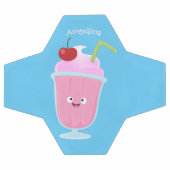 Niedlicher Erdbeereis Sundae Cartoon Fußball (Flach)