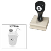 Niedlicher Erdbeereis Sundae Cartoon Gummistempel (Stempel)