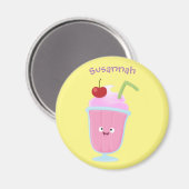 Niedlicher Erdbeereis Sundae Cartoon Magnet (Vorderseite/Rückseite)