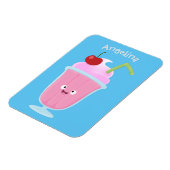 Niedlicher Erdbeereis Sundae Cartoon Magnet (Linke Seite)