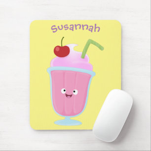Niedlicher Erdbeereis Sundae Cartoon Mousepad