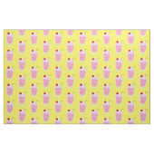 Niedlicher Erdbeereis Sundae Cartoon Stoff (Fat Quarter (45,7 x 55,9 cm))