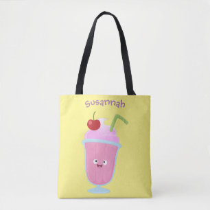Niedlicher Erdbeereis Sundae Cartoon Tasche