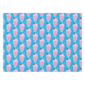 Niedlicher Erdbeereis Sundae Cartoon Tischdecke (Vorderseite (Horizontal))