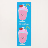 Niedlicher Erdbeereis Sundae Cartoon Yogamatte (Rückseite)