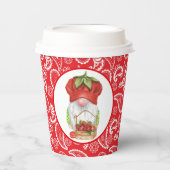 niedlicher Erdbeerfelsen Pappbecher (Vorderseite)