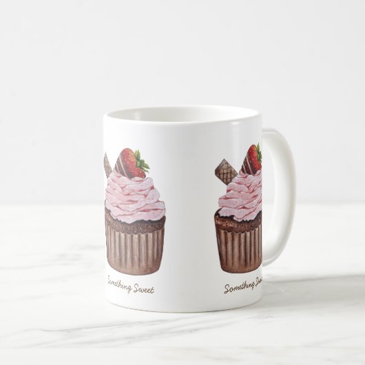 Niedlicher Erdbeerkuchen  Kaffeetasse (VorderseiteRechts)