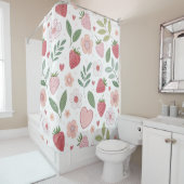 Niedlicher Erdbeermuster Duschvorhang (Beispiel)