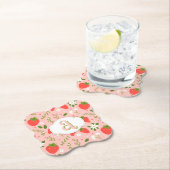 Niedlicher Erdbeerpapier-Untersetzer Untersetzer (Vor Ort)