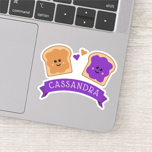 Niedlicher Erdnussbutter und Gelee Aufkleber (Detail)