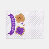 Niedlicher Erdnussbutter und Gelee Fleecedecke (Vorderseite (Horizontal))