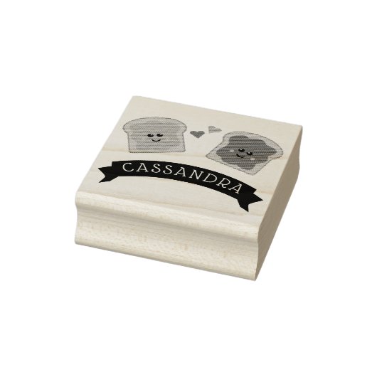 Niedlicher Erdnussbutter und Gelee Gummistempel (Stempel)