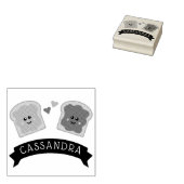 Niedlicher Erdnussbutter und Gelee Gummistempel (Stempel)