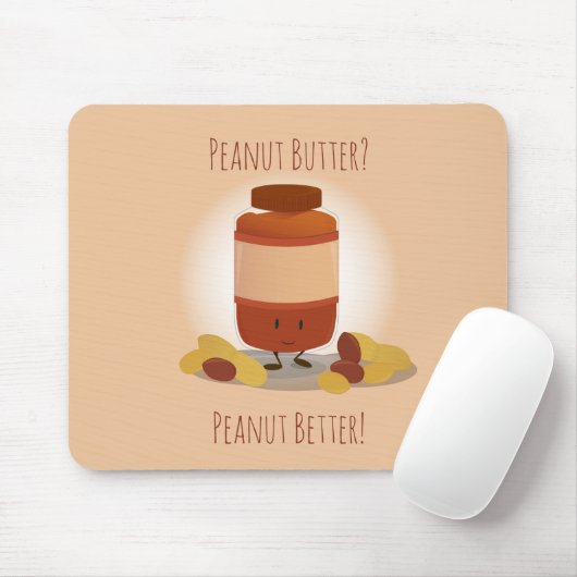 Niedlicher Erdnussbutterfass| Mousepad (Mit Mouse)
