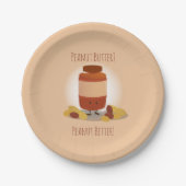 Niedlicher Erdnussbutterfass| Papierplatte Pappteller (Vorderseite)