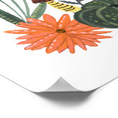 Niedlicher Erntedank Blumenpilzfall Poster (Ecke)