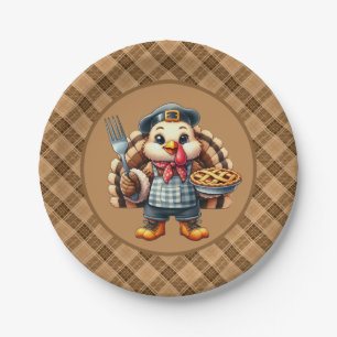Niedlicher Erntedank Cherry Pie Trukey Pappteller