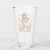 Niedlicher Erntedank Dinosaurier Glas (Rückseite)