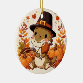 Niedlicher Erntedank Dinosaurier Keramik Ornament (Rechts)