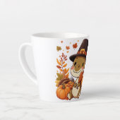 Niedlicher Erntedank Dinosaurier Milchtasse (Linke Ecke)