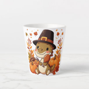 Niedlicher Erntedank Dinosaurier Milchtasse