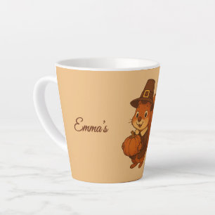 niedlicher Erntedank-Eichhörnchen Milchtasse