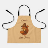 niedlicher Erntedank-Eichhörnchen Schürze (Vorderseite)