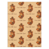 niedlicher Erntedank-Eichhörnchen Tischdecke (Vorderseite)