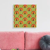 Niedlicher Erntedank Fall Türkei Muster Leinwanddruck (Insitu (Wohnzimmer))
