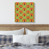 Niedlicher Erntedank Fall Türkei Muster Leinwanddruck (Insitu (Schlafzimmer))