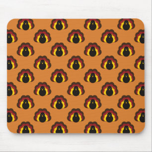 Niedlicher Erntedank Fall Türkei Muster Mousepad