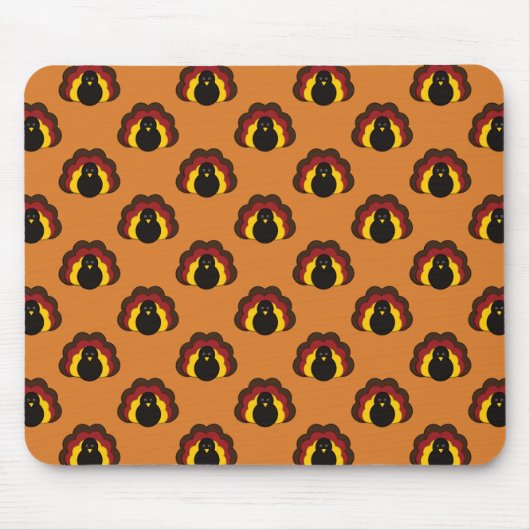 Niedlicher Erntedank Fall Türkei Muster Mousepad (Vorne)