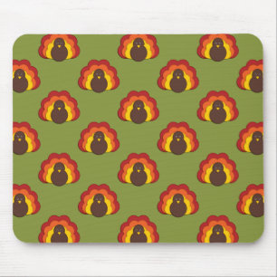 Niedlicher Erntedank Fall Türkei Muster Mousepad