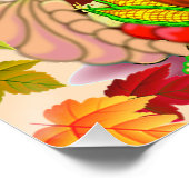 Niedlicher Erntedank Gnome & Horn von Plenty Poster (Ecke)