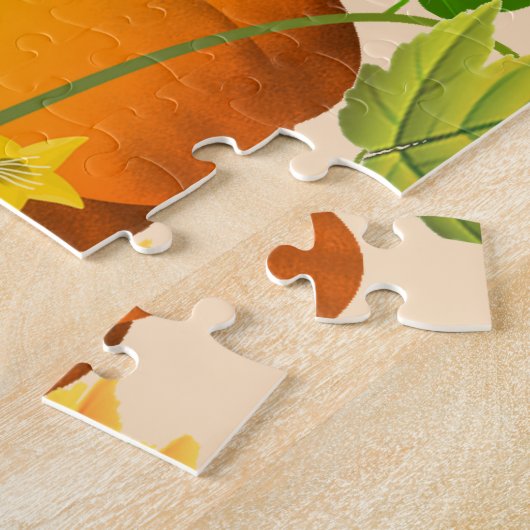 Niedlicher Erntedank Gnome & Horn von Plenty Puzzle (Seite)