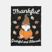 Niedlicher Erntedank Gnome Leopard Gnomes Fall Pum Fleecedecke (Vorderseite)