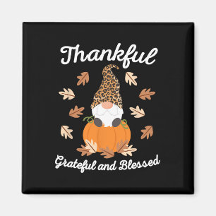 Niedlicher Erntedank Gnome Leopard Gnomes Fall Pum Magnet