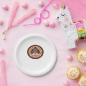 Niedlicher Erntedank Gnome mit Türkischer Illustra Pappteller (Party)