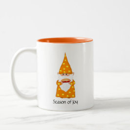 Niedlicher Erntedank Gnome Zweifarbige Tasse