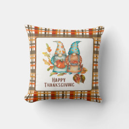 Niedlicher Erntedank Gnomes Throw Kissen