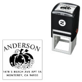 Niedlicher Erntedank Halloween Pumpkin Fall Adress Permastempel (Beispiel)