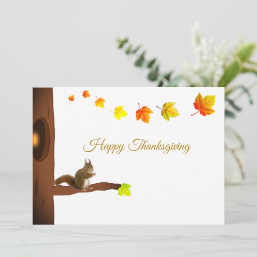 Niedlicher Erntedank Karte (Stehend Vorderseite)