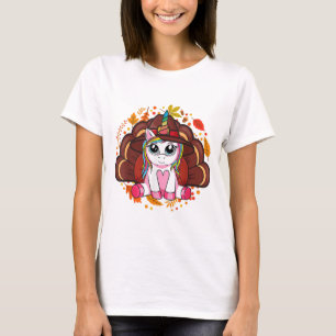 Niedlicher Erntedank Mädchen Kinder Kleinkind Türk T-Shirt